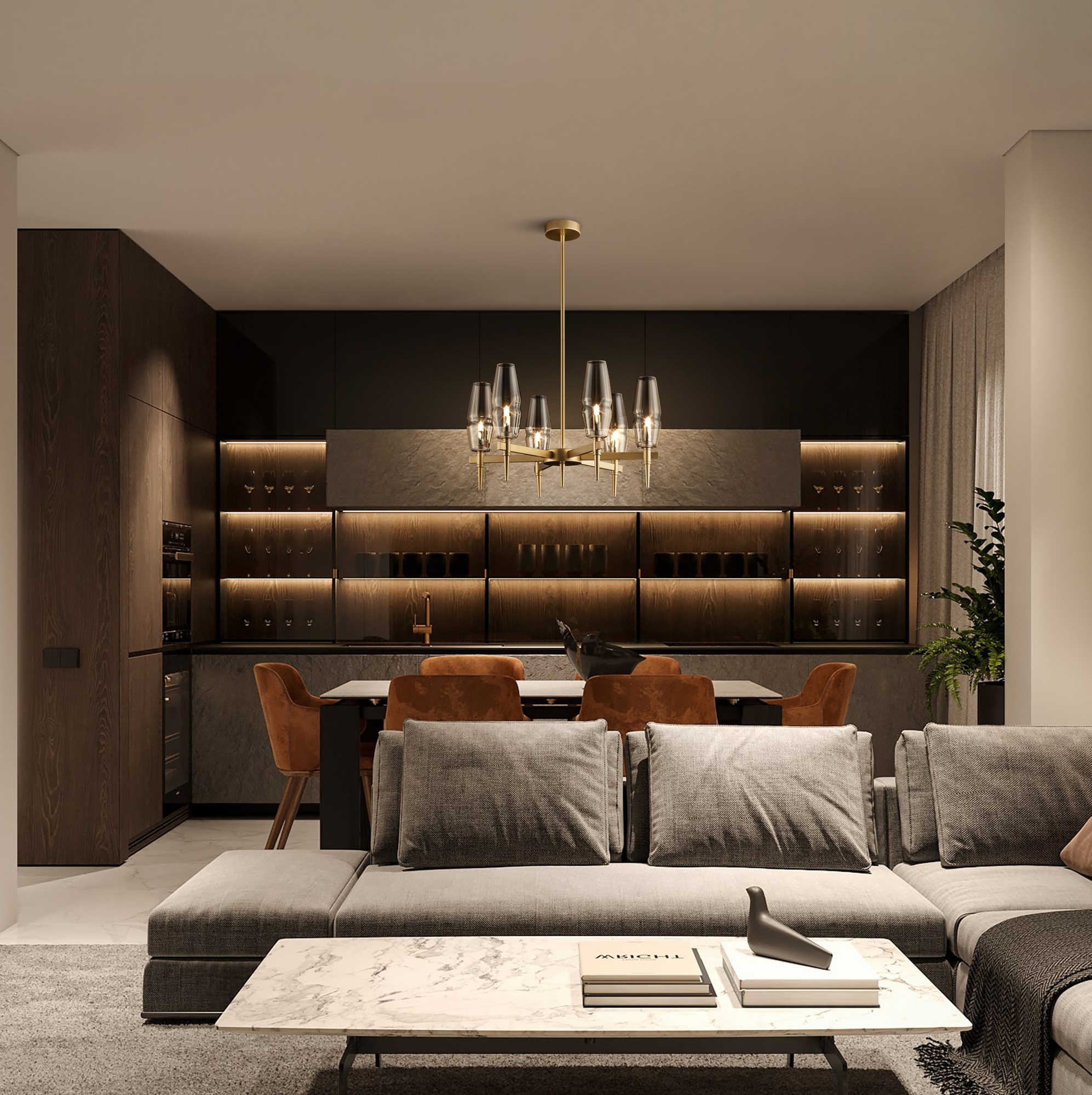 Подвесная люстра Maytoni Lita H002PL-08G