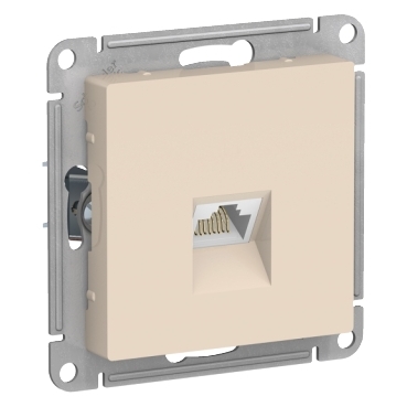 ATLASDESIGN РОЗЕТКА компьютерная RJ45, кат. 5Е, механизм, БЕЖЕВЫЙ 