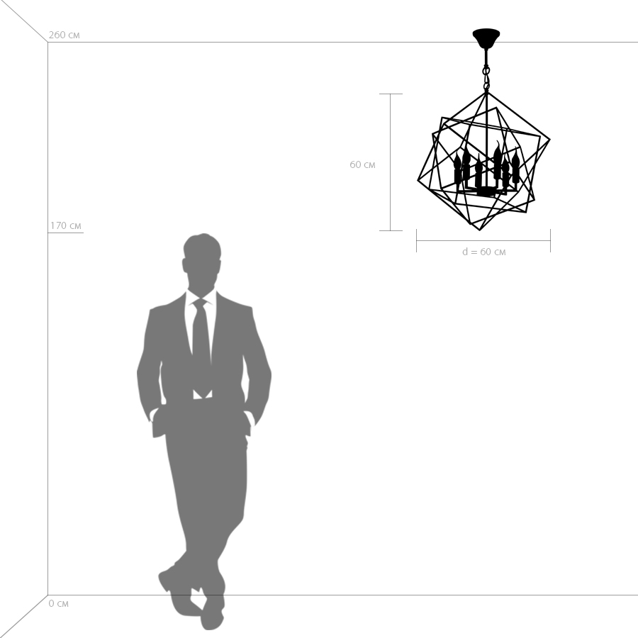 Картинка Подвесная люстра Lightstar Gabbia 732267