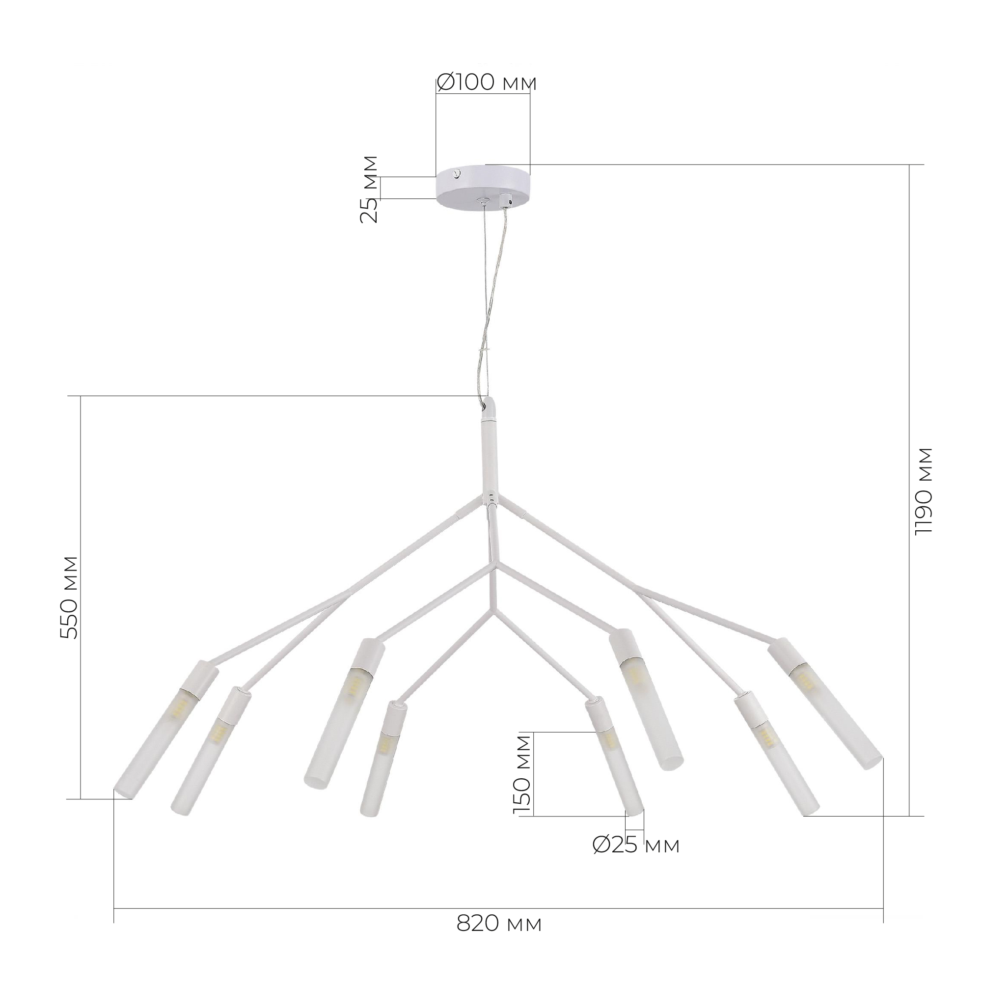 Картинка SLE1129-503-08 Светильник подвесной 