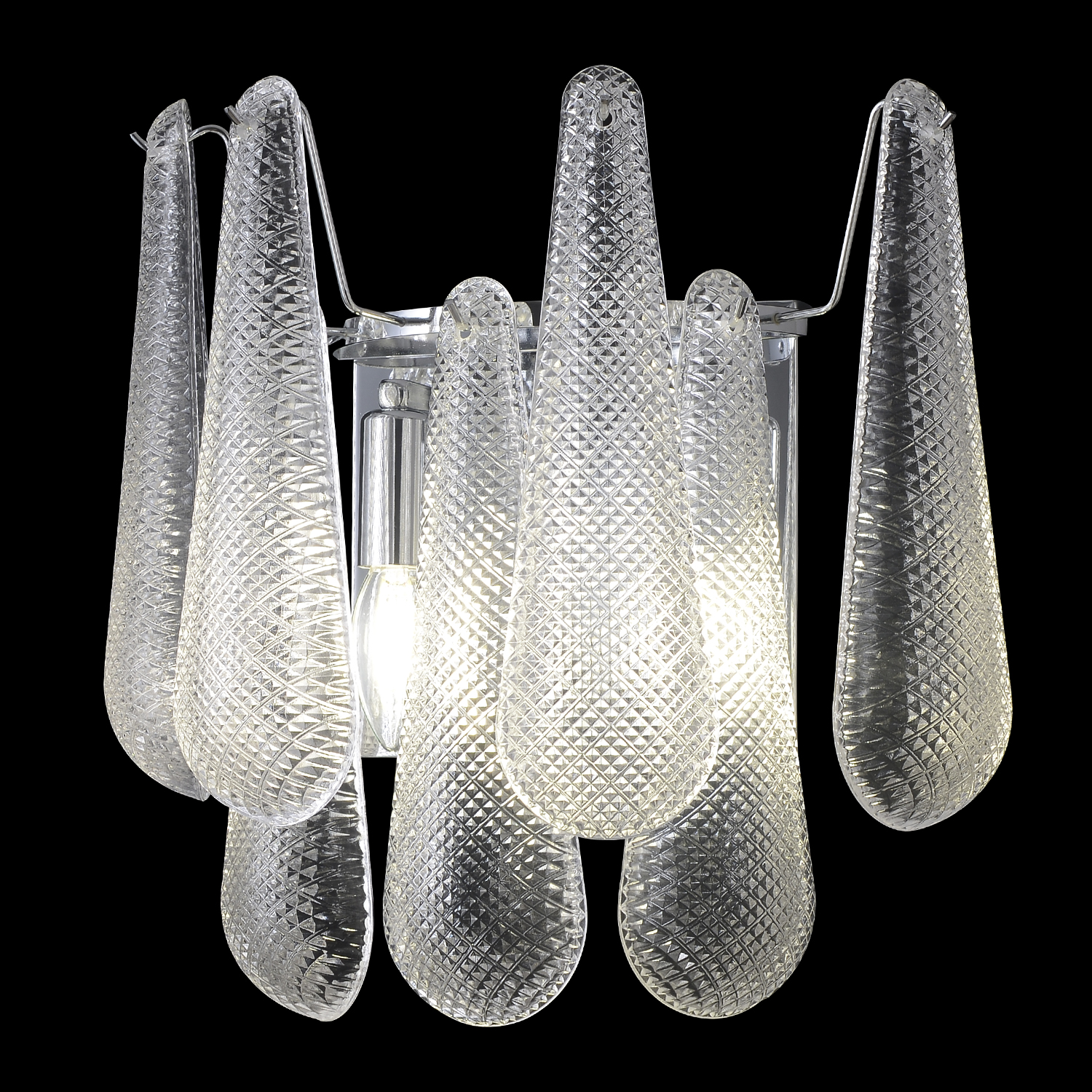 Картинка Настенный светильник FONTAIN AP2 CHROME Crystal Lux 1803/402