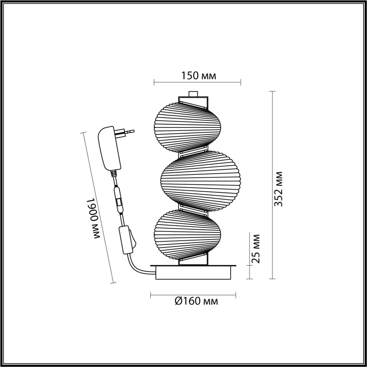 Картинка 5096/12TL Odeon Light Настольная лампа BRUCO