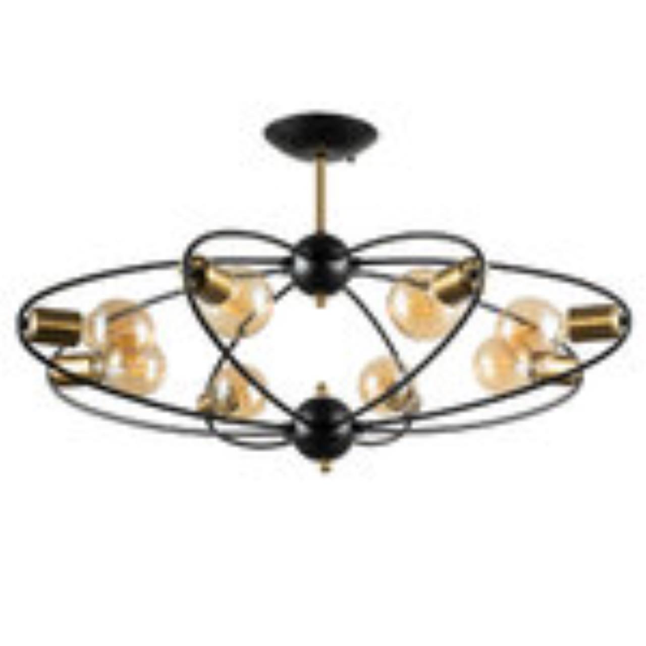 Картинка Потолочная люстра Arte Lamp Glasgow A1963PL-8BK