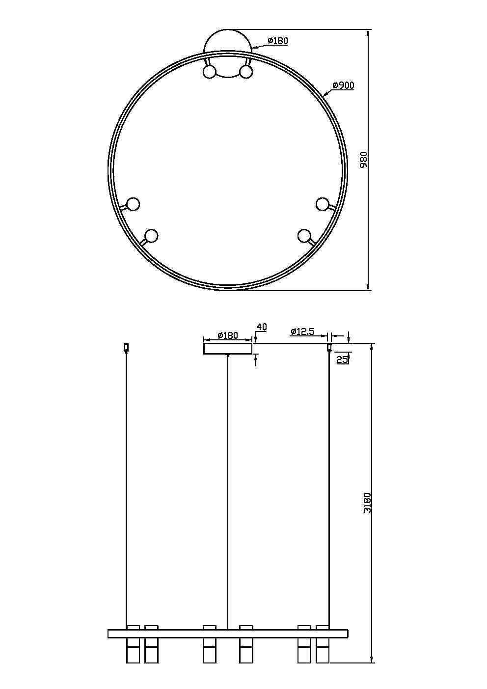 Картинка Подвесной светильник Maytoni MOD102PL-L42BK