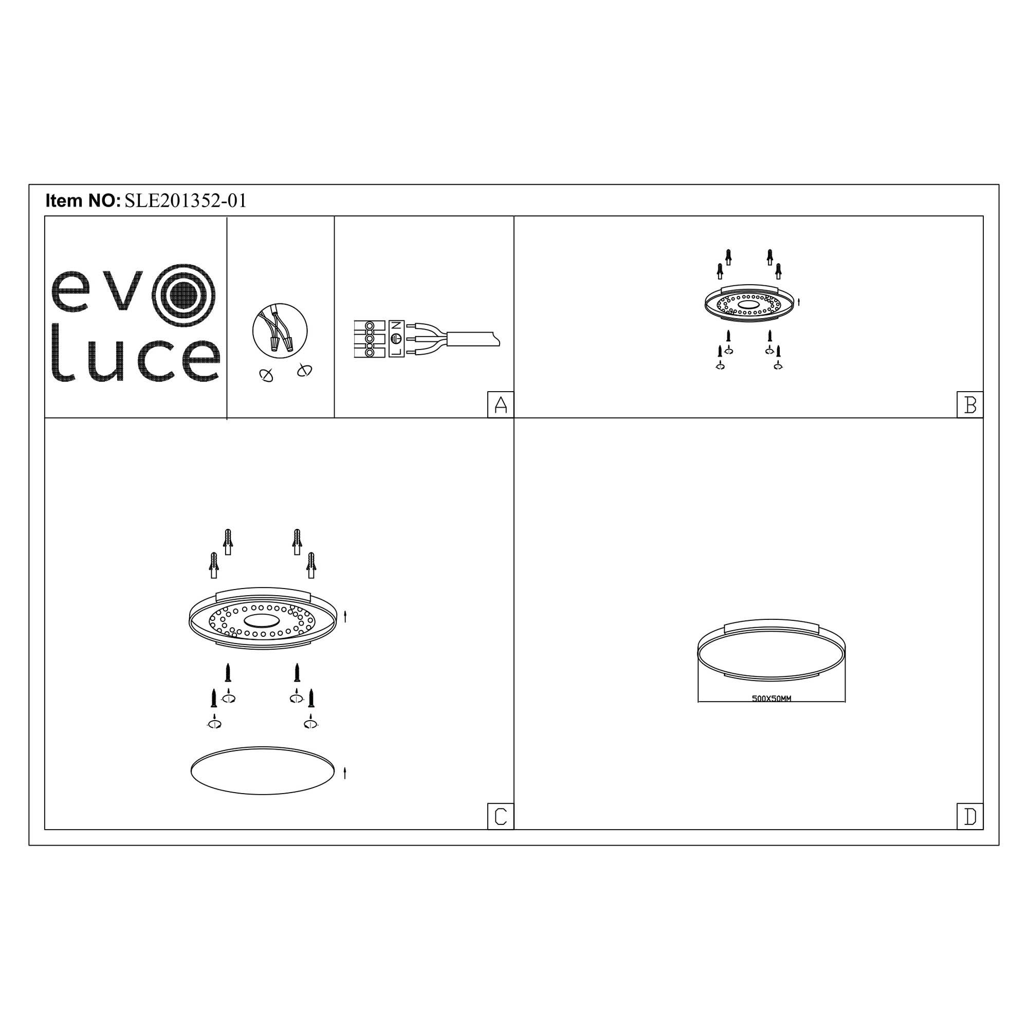 Картинка Потолочный сетодиодный светильник Evoluce Delia SLE201352-01