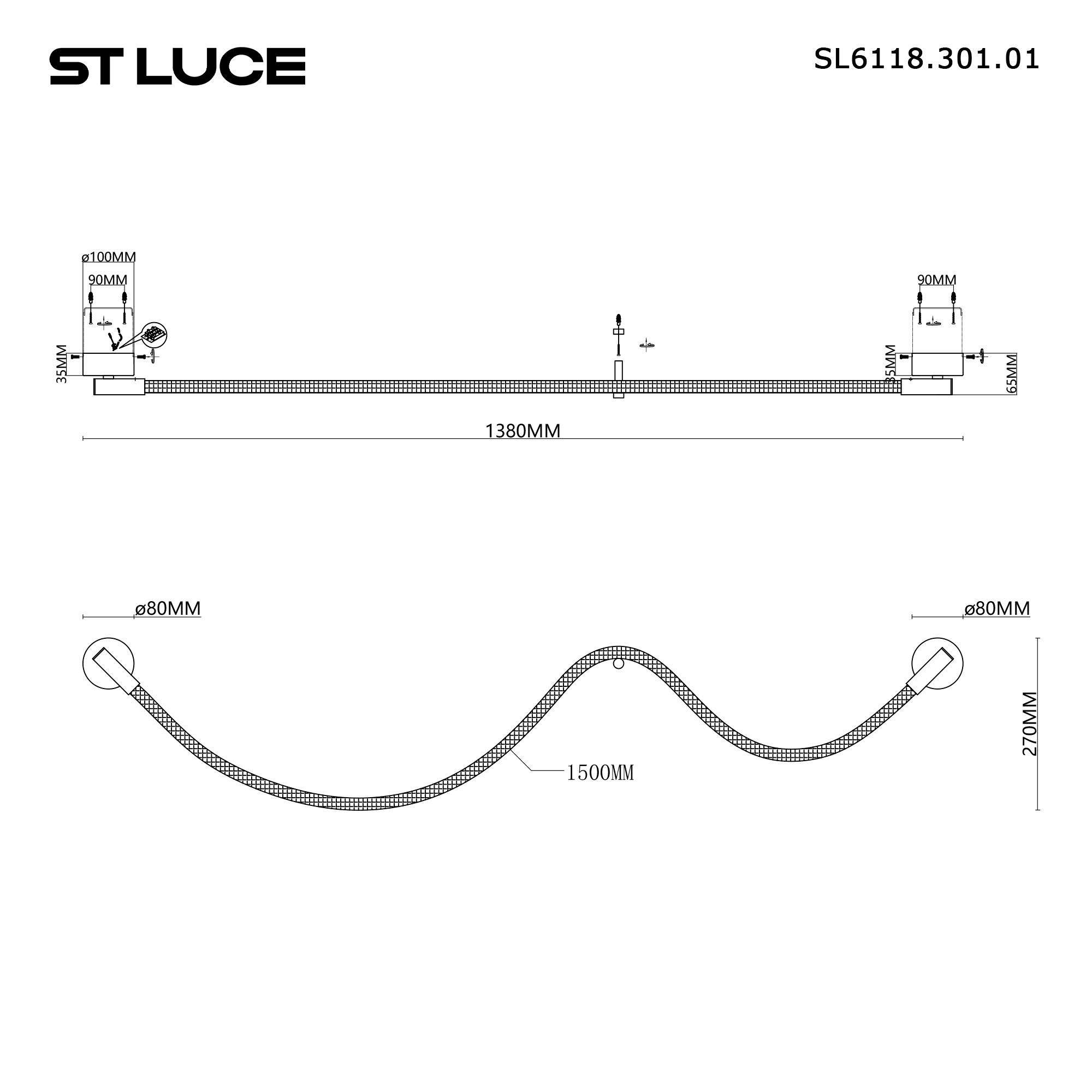 Картинка SL6118.301.01 Светильник настенный ST-Luce 