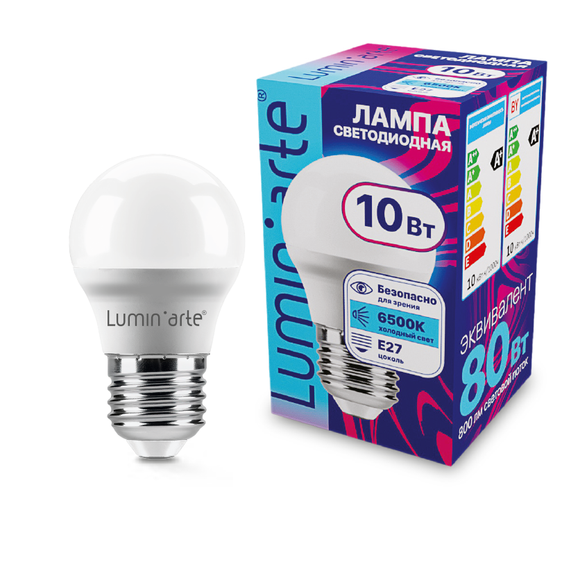 Светодиодная лампа Wolta LSTD-G45-10W6KE27 купить в Алматы svet.kz