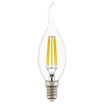 933604 Лампа LED FILAMENT 220V CA35  E14 6W=65W 400-430LM 360G CL 4000K 30000H (в комплекте) купить в Алматы svet.kz