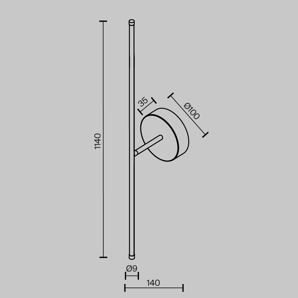 Картинка Настенный светильник (бра) Technical C084WL-L18BS2.7K