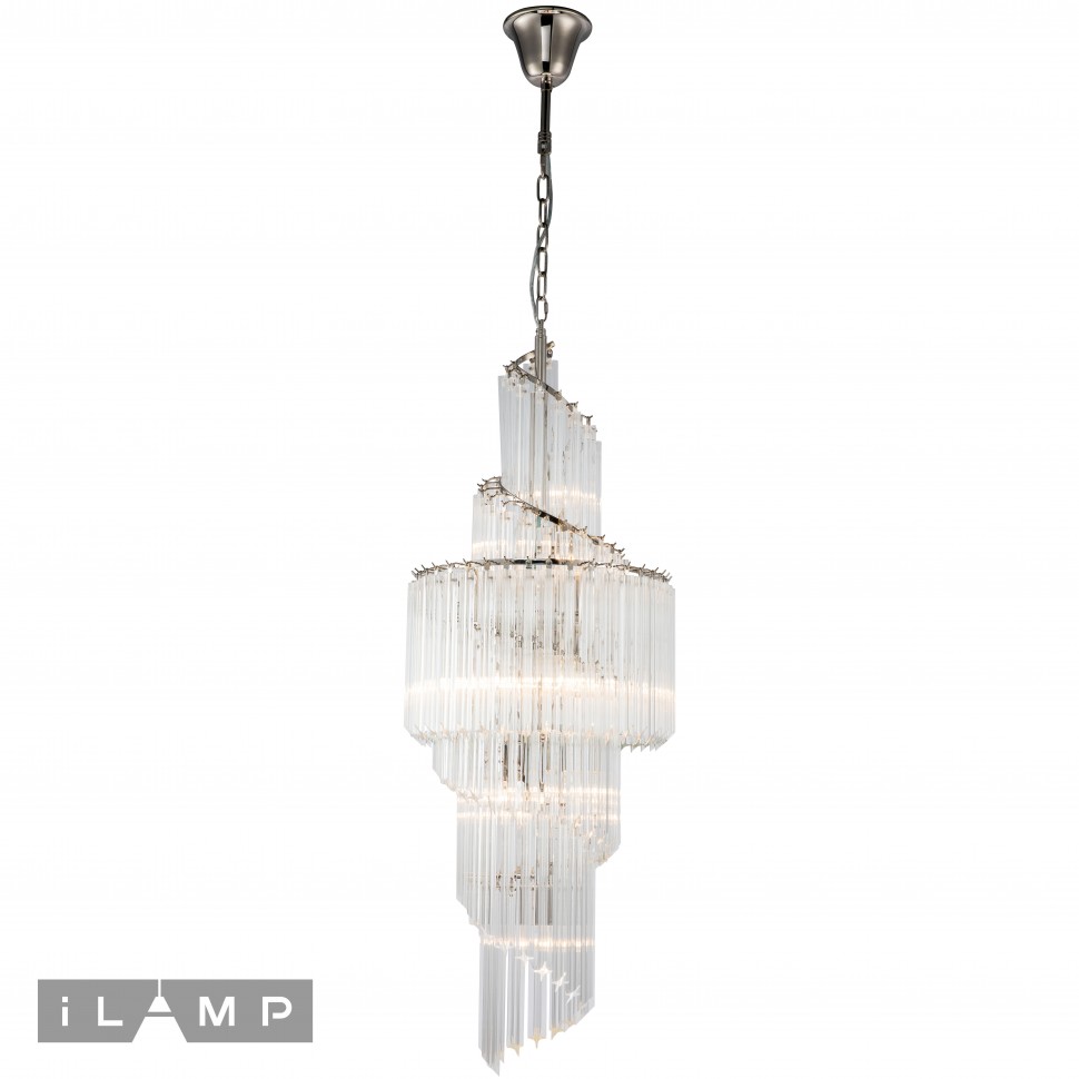 люстры подвесная люстра ilamp manhattan 051d-11 nickel, доставка по Казахстану 