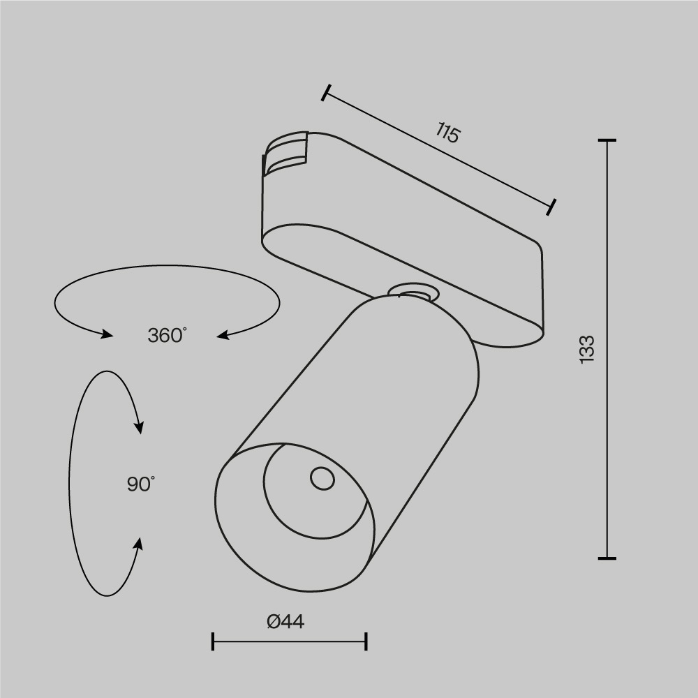 Картинка Трековый светильник Technical TR103-1-12W3K-M-W