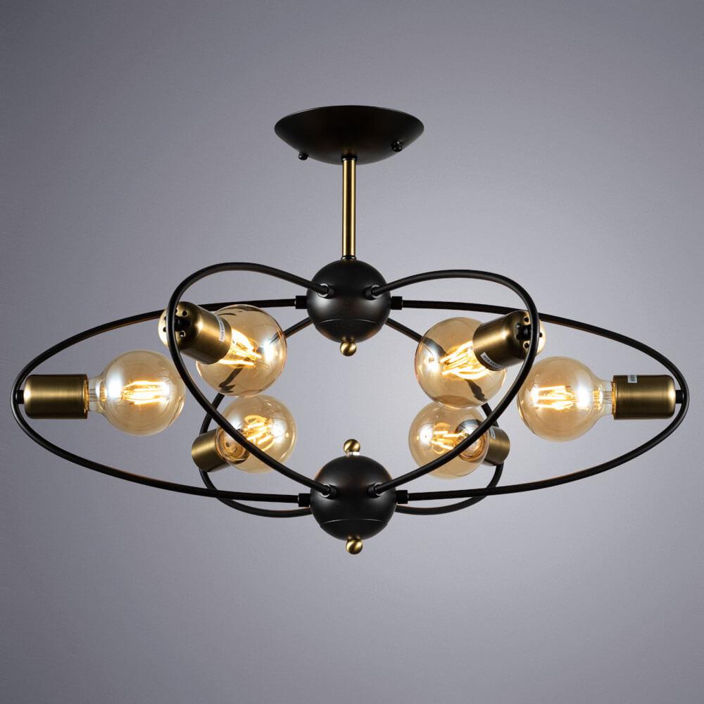 Картинка Потолочная люстра Arte Lamp Glasgow A1963PL-6BK