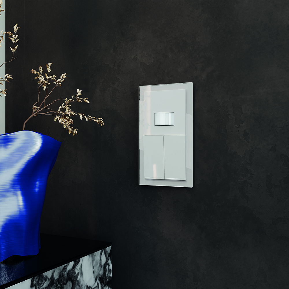 Картинка Датчик движения встраиваемый VOLTUM S70, (белый глянцевый) VLS070501