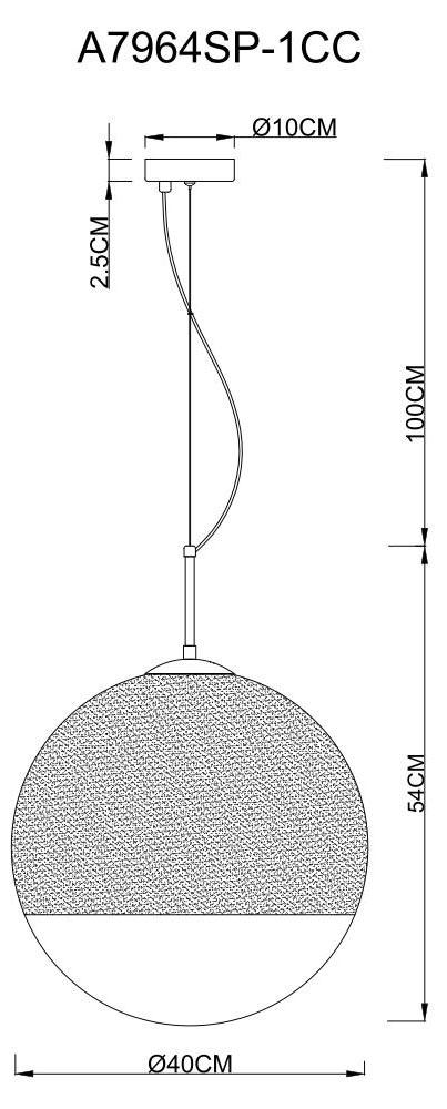 Картинка Подвесной светильник Arte Lamp Jupiter Chrome A7964SP-1CC