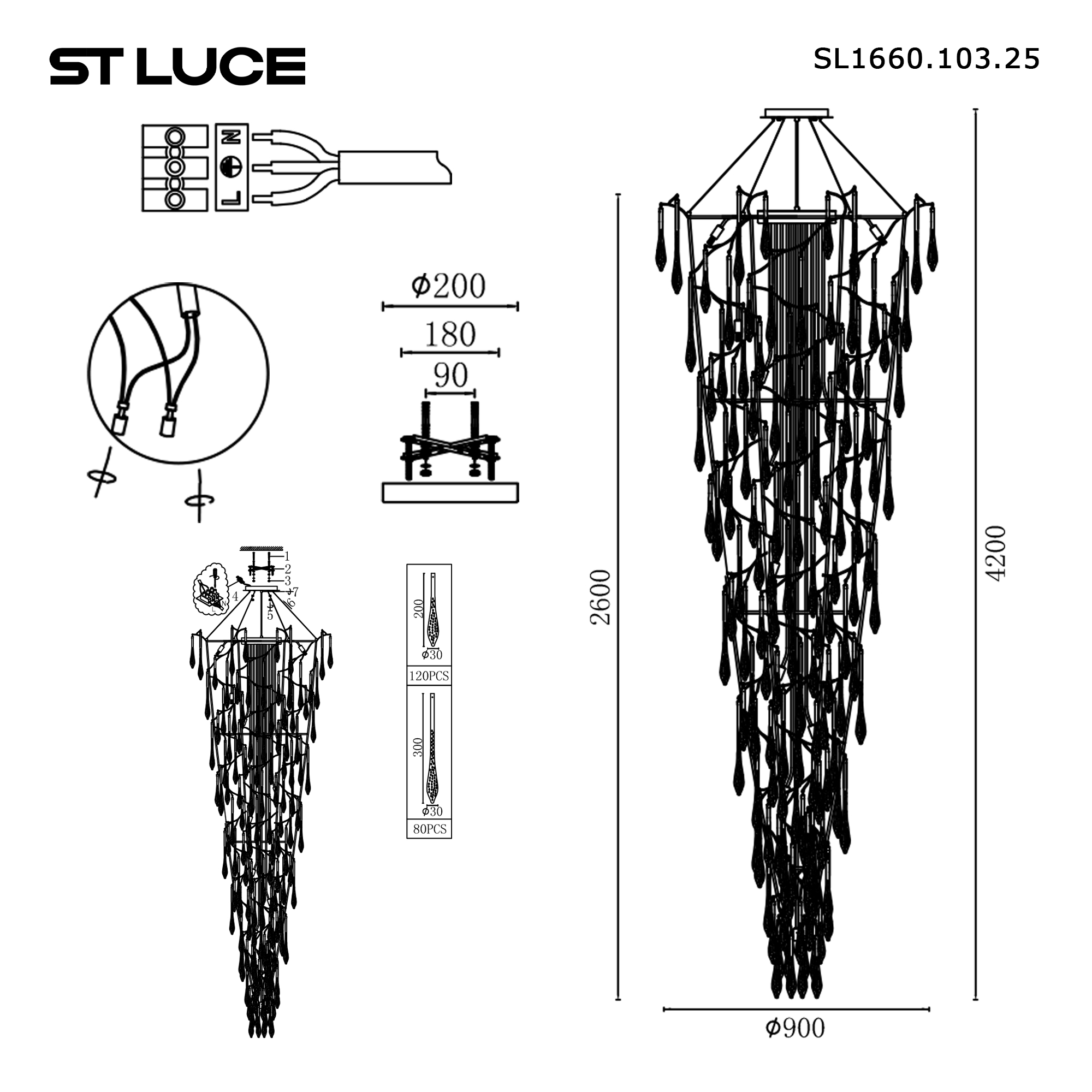 Картинка SL1660.103.25 Светильник подвесной ST-Luce 
