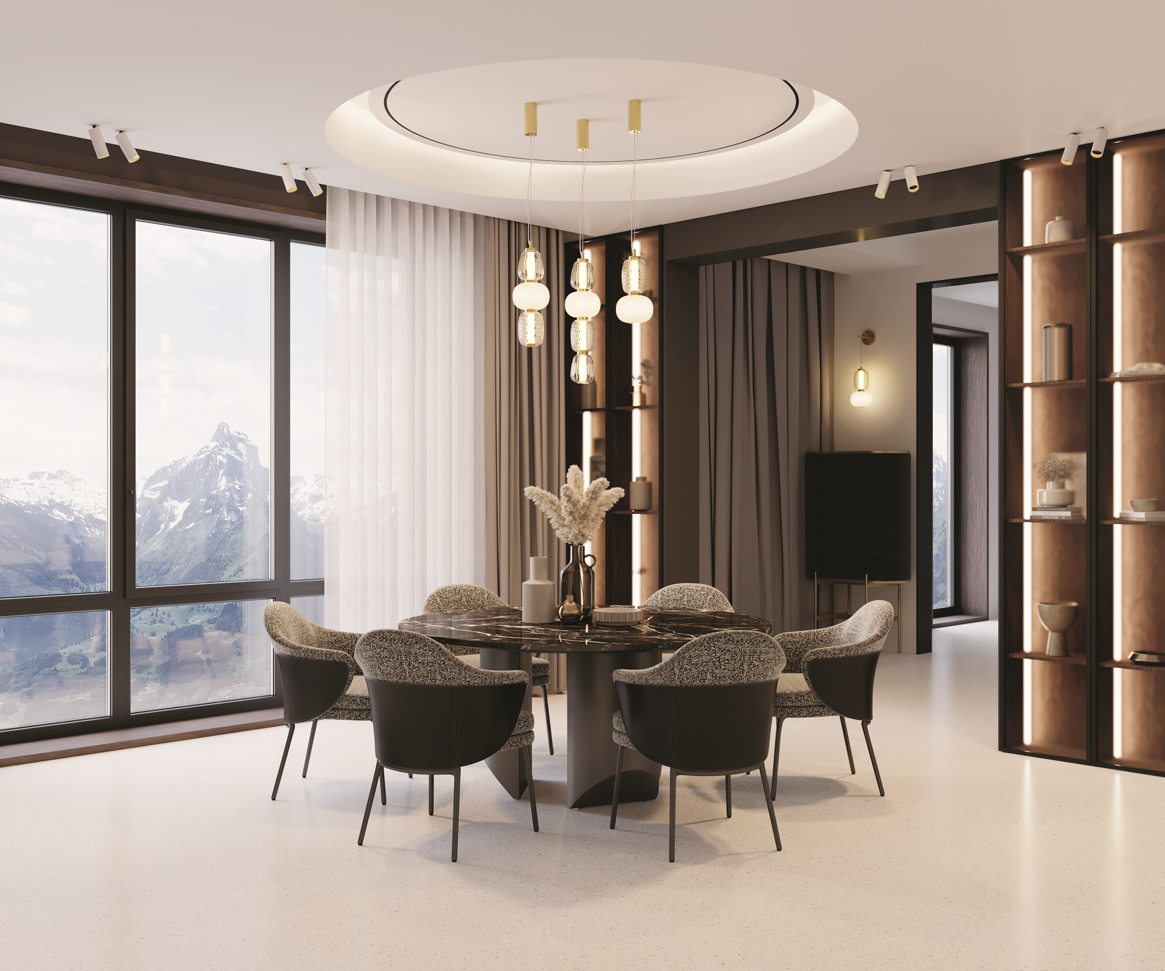 Картинка Подвесной светильник Maytoni MOD267PL-L32G3K