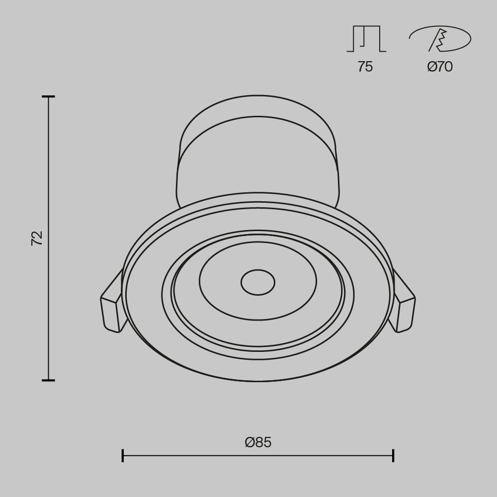 Картинка Встраиваемый светодиодный светильник Maytoni Phill DL014-6-L9W