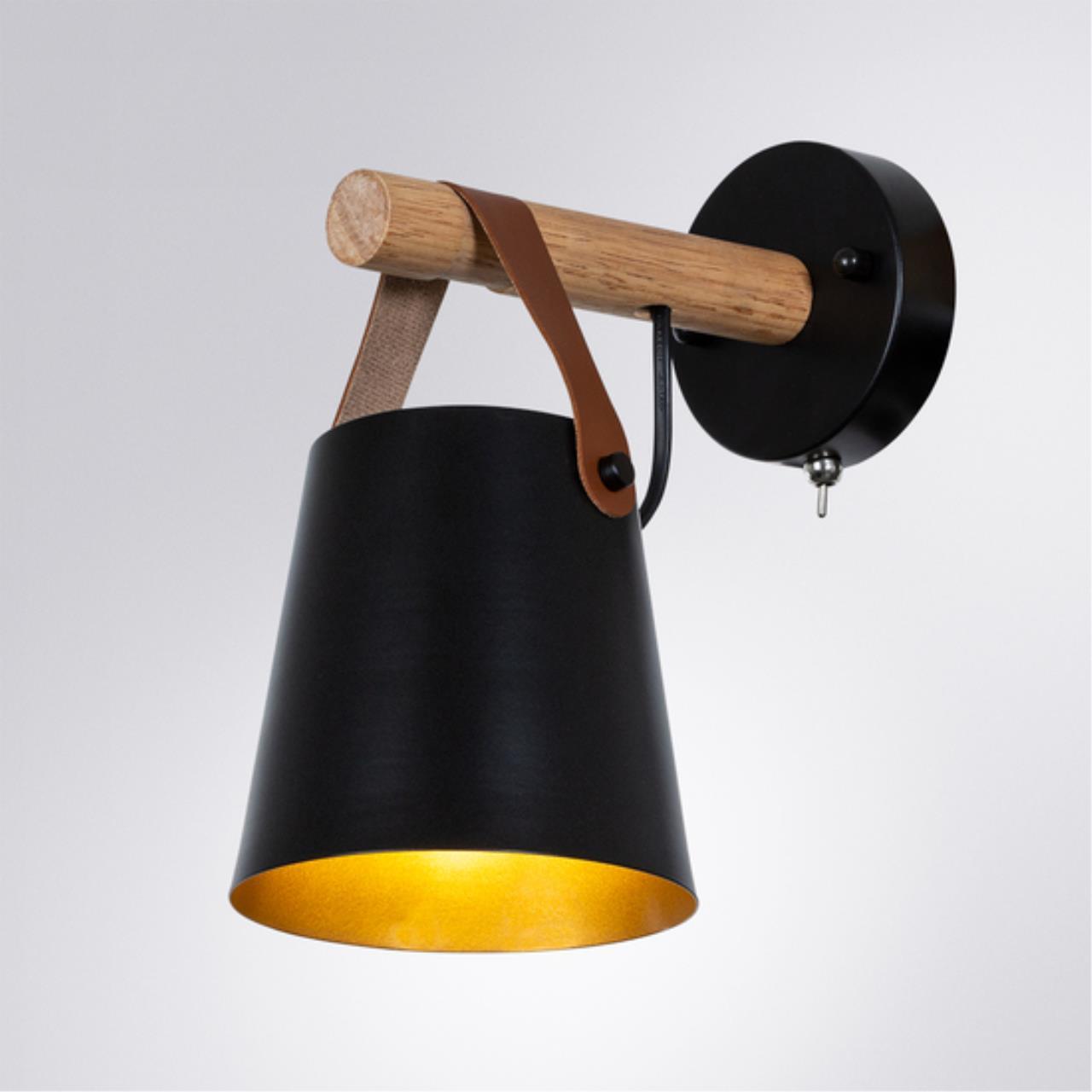 Картинка Светильник настенный Arte Lamp THOMAS A7032AP-1BK