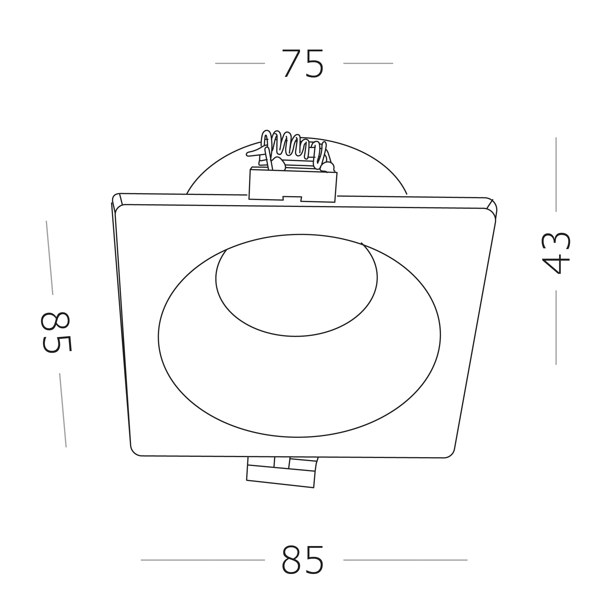 Картинка ST256.418.01 Светильник встраиваемый. Без ламп