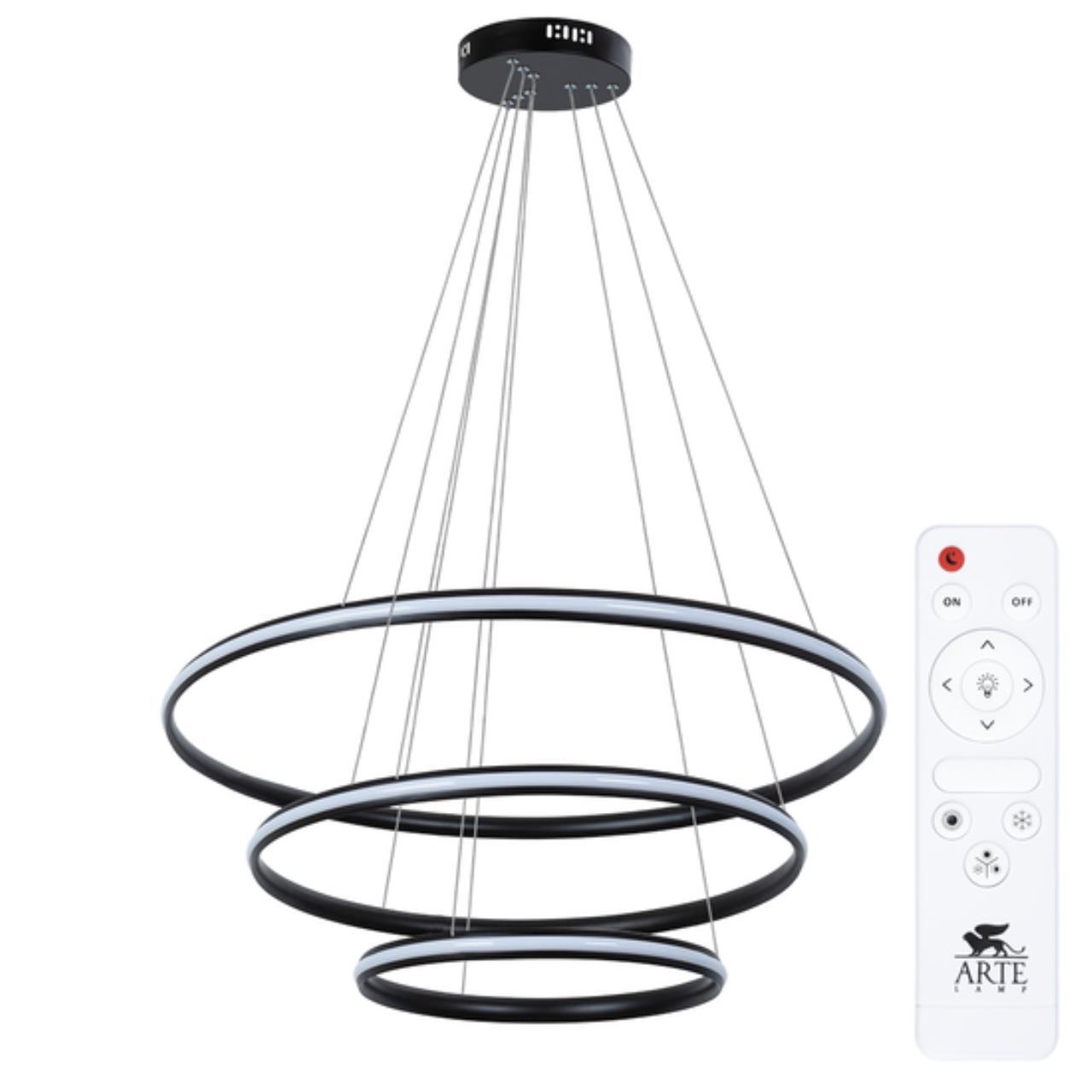 Картинка Подвесной светильник Arte Lamp MERIDIANA A2198SP-3BK