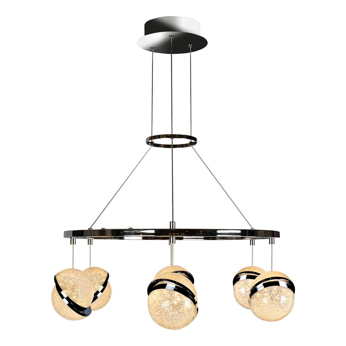 Картинка Подвесная светодиодная люстра iLedex CRystal Ball C4474-6 CR