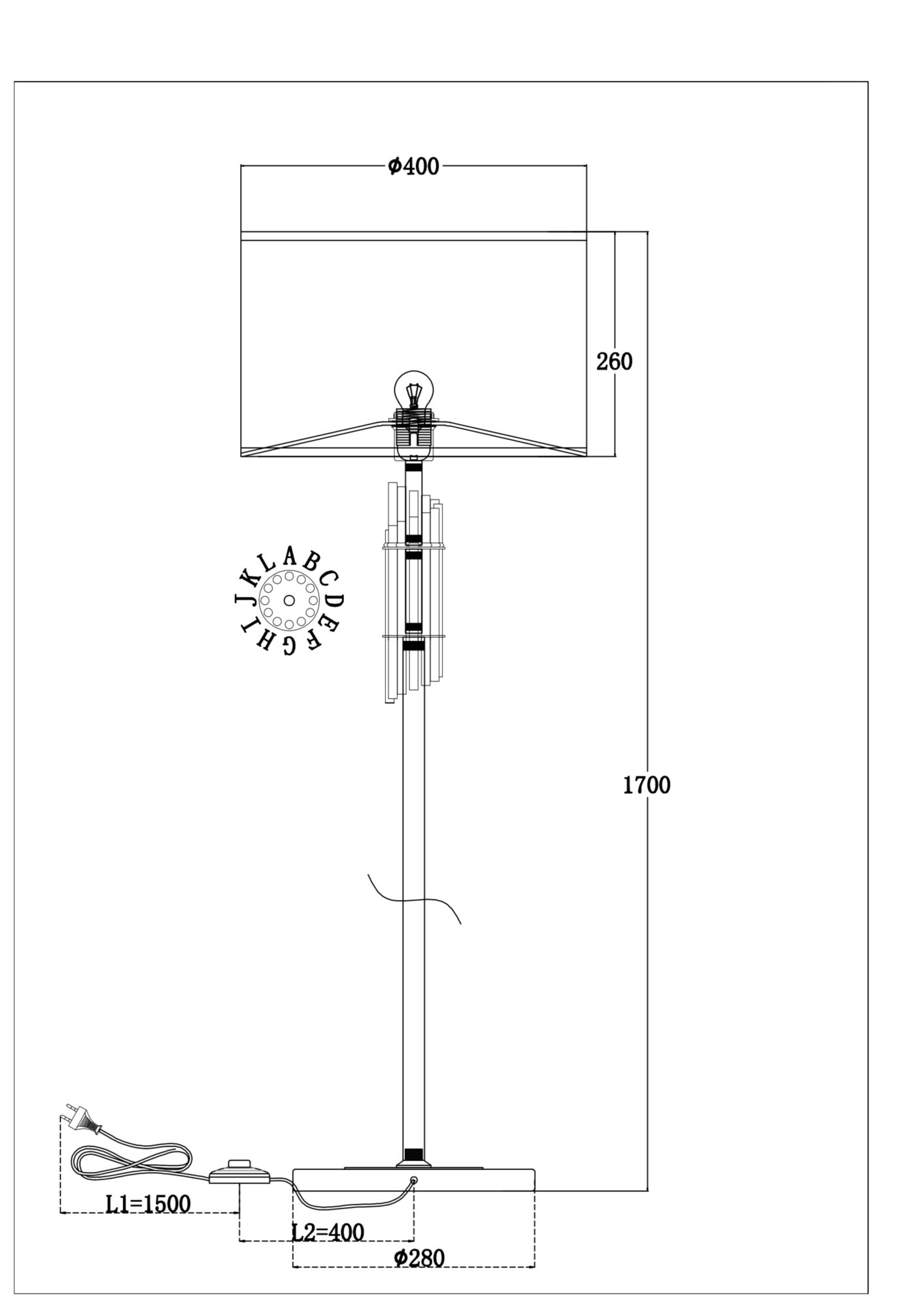 Картинка Торшер Maytoni MOD088FL-01BS