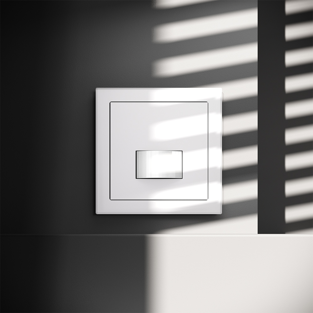 Картинка Датчик движения встраиваемый VOLTUM S70, (белый матовый) VLS070502