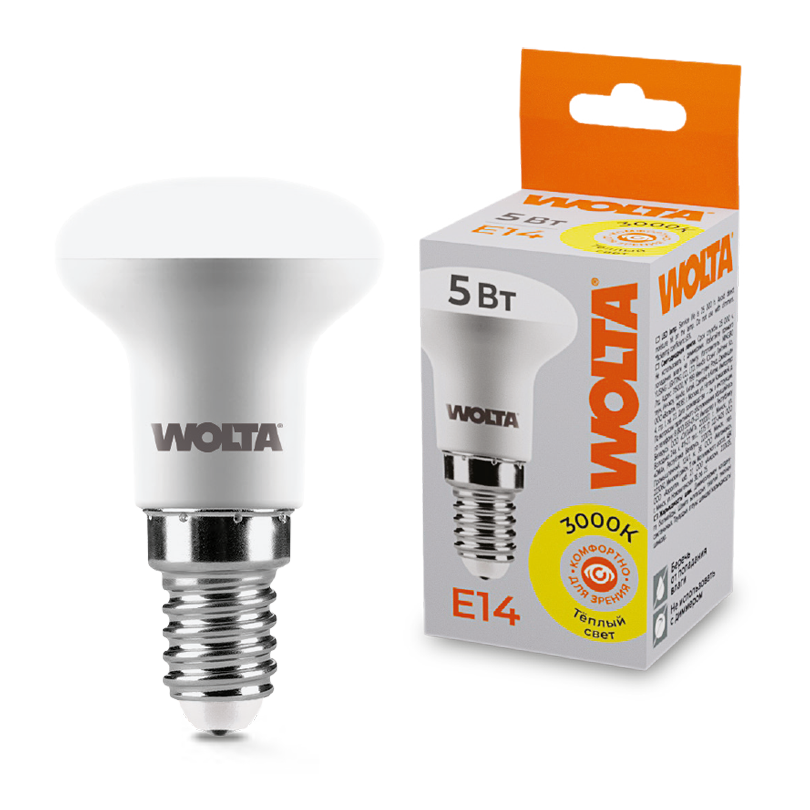 Картинка Лампа LED WOLTA 25Y39R5E14 3000K