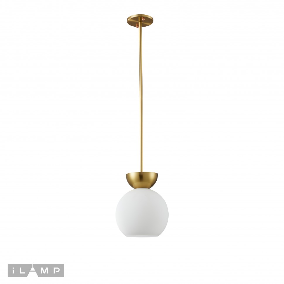 Картинка Светильник подвесной iLamp Mono P6079-1 GD+WH