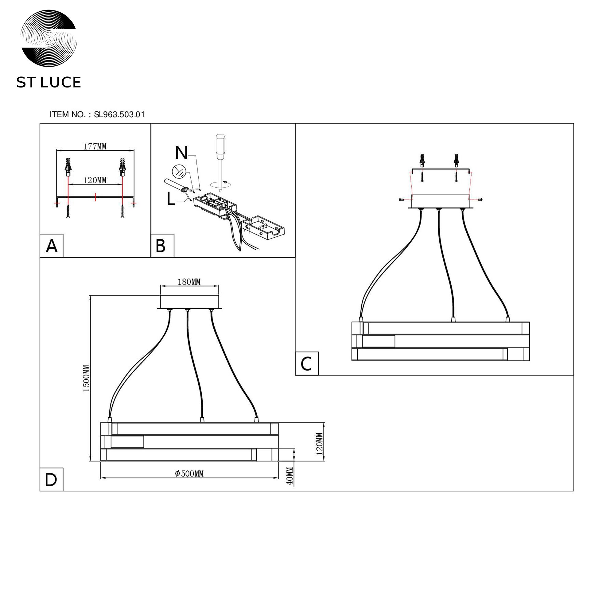 Картинка Подвесной светодиодный светильник ST Luce Genuine SL963.503.01