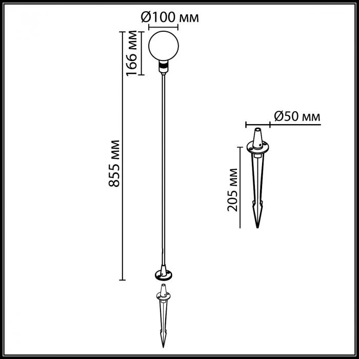 Картинка 7121/2GLA NATURE Odeon Light Уличный светильник DANDE