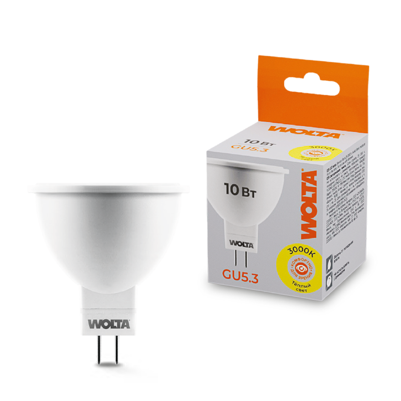Картинка Лампа LED WOLTA 25YMR16-220-10GU5.3