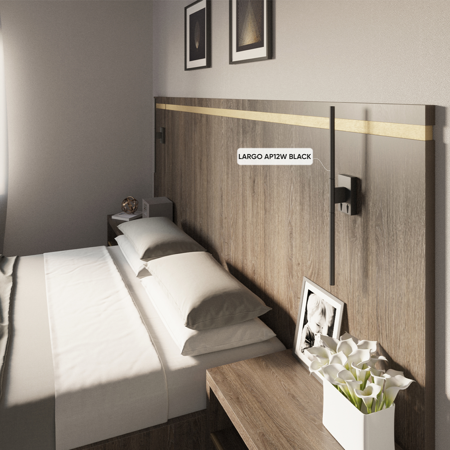 Картинка Бра Crystal Lux LARGO AP12W BLACK Crystal Lux 0780/412