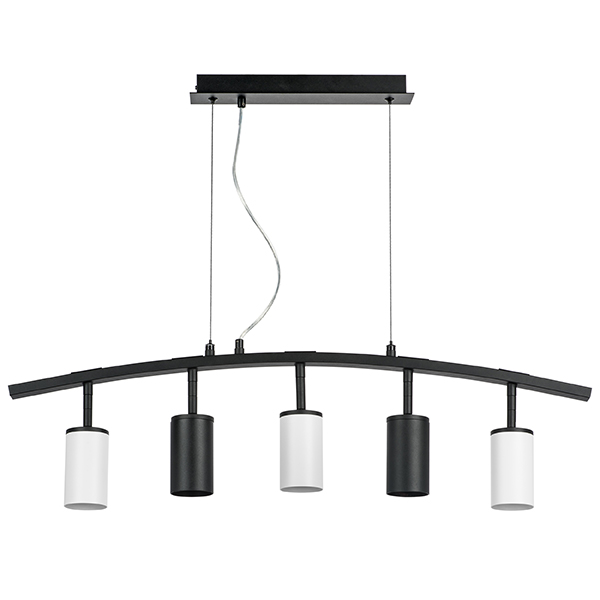 lr735372363 люстра rullo 5х50w gu10 черный - белый  571735 - 214437-2 - 214436-3, доставка по Казахстану 