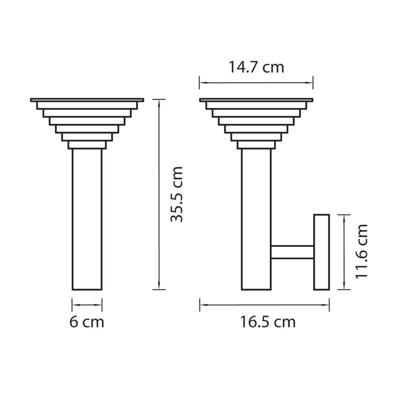 Картинка Уличный настенный светодиодный светильник Lightstar Piatto 379637