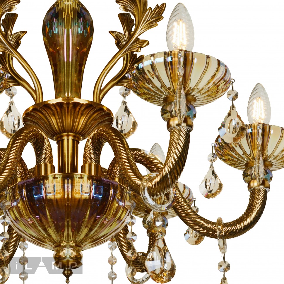 Картинка Подвесная люстра iLamp Asia 81069-6 Бронзовая