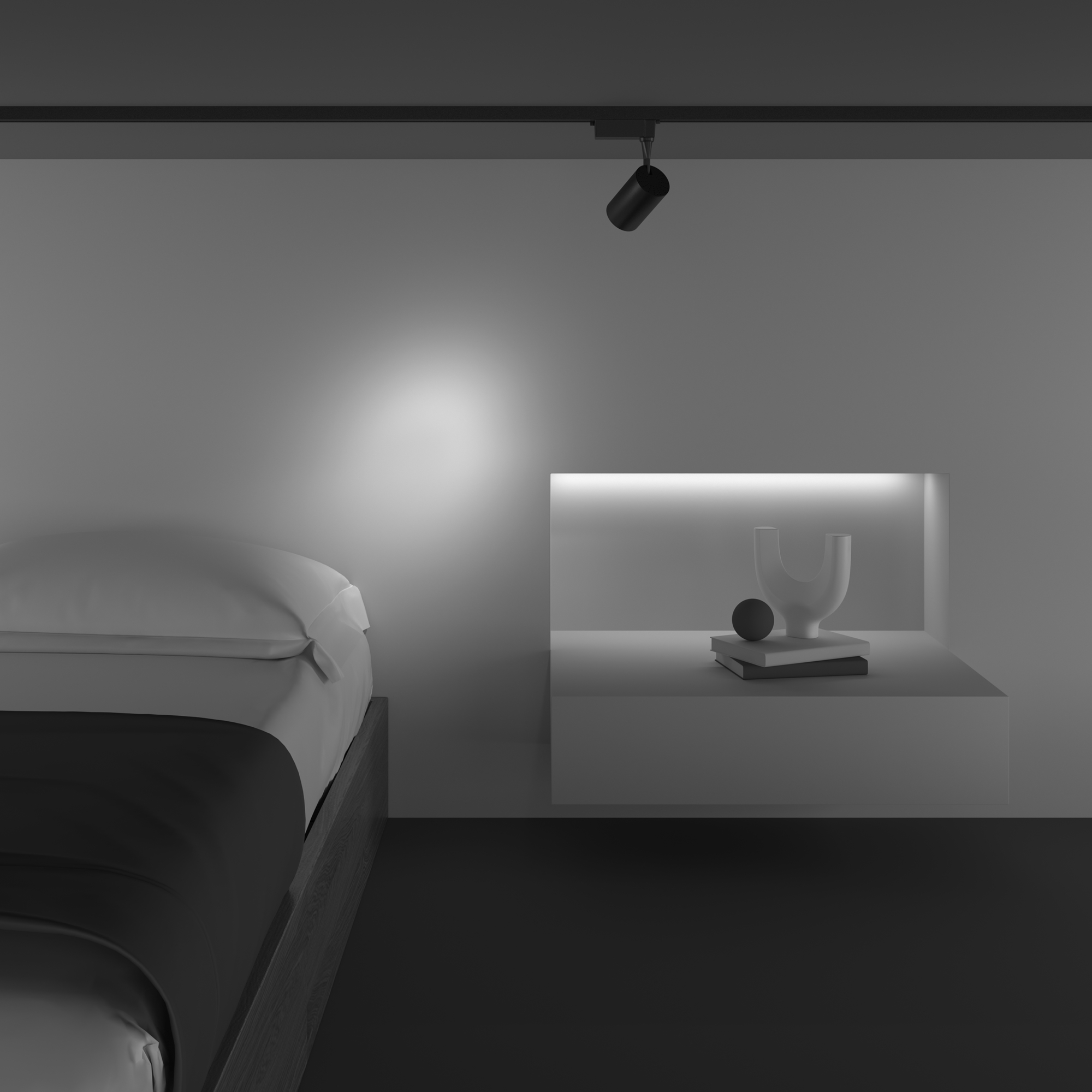 Картинка Трековый светильник Technical TR003-1-6W4K-S-B