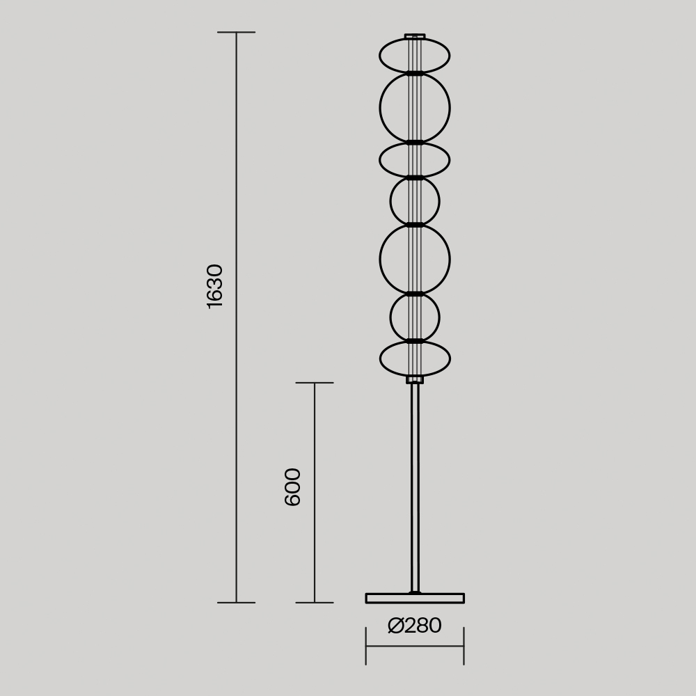 Картинка Напольный светильник (торшер) Maytoni MOD307FL-L40B3K