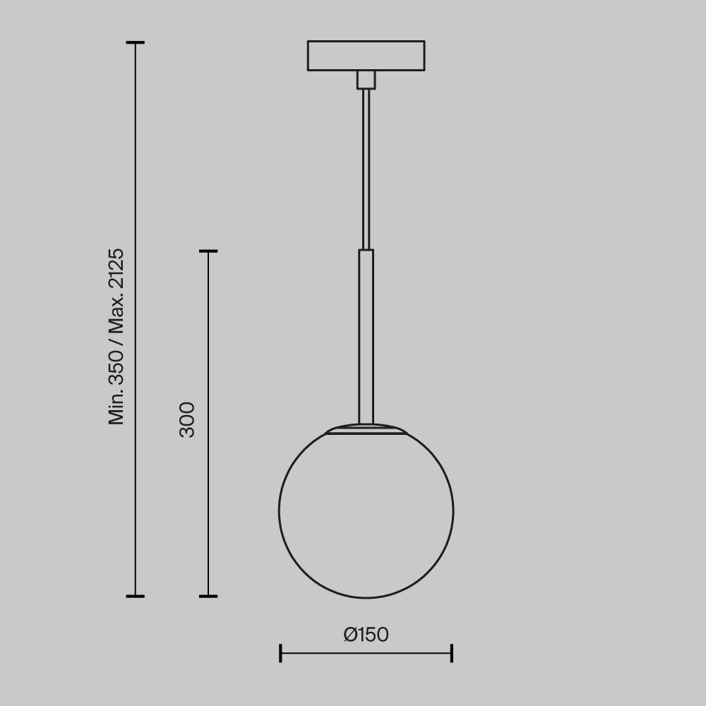 Картинка Подвесной светильник Maytoni MOD321PL-01B Basic form
