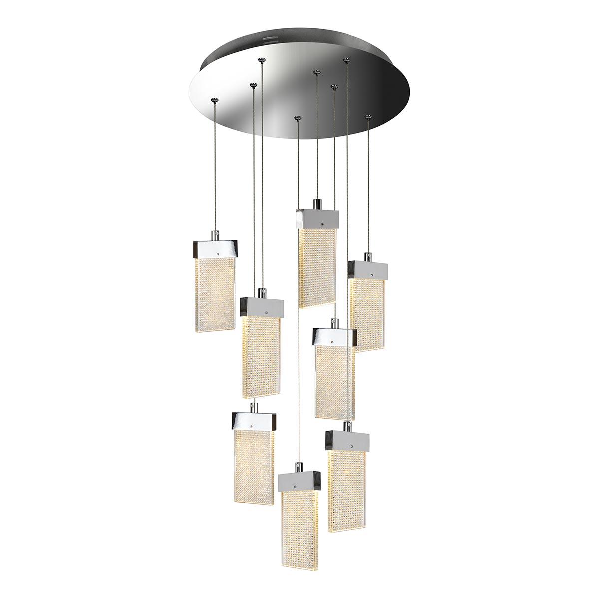 Картинка Подвесная светодиодная люстра iLedex Pixel C4430-8R CR