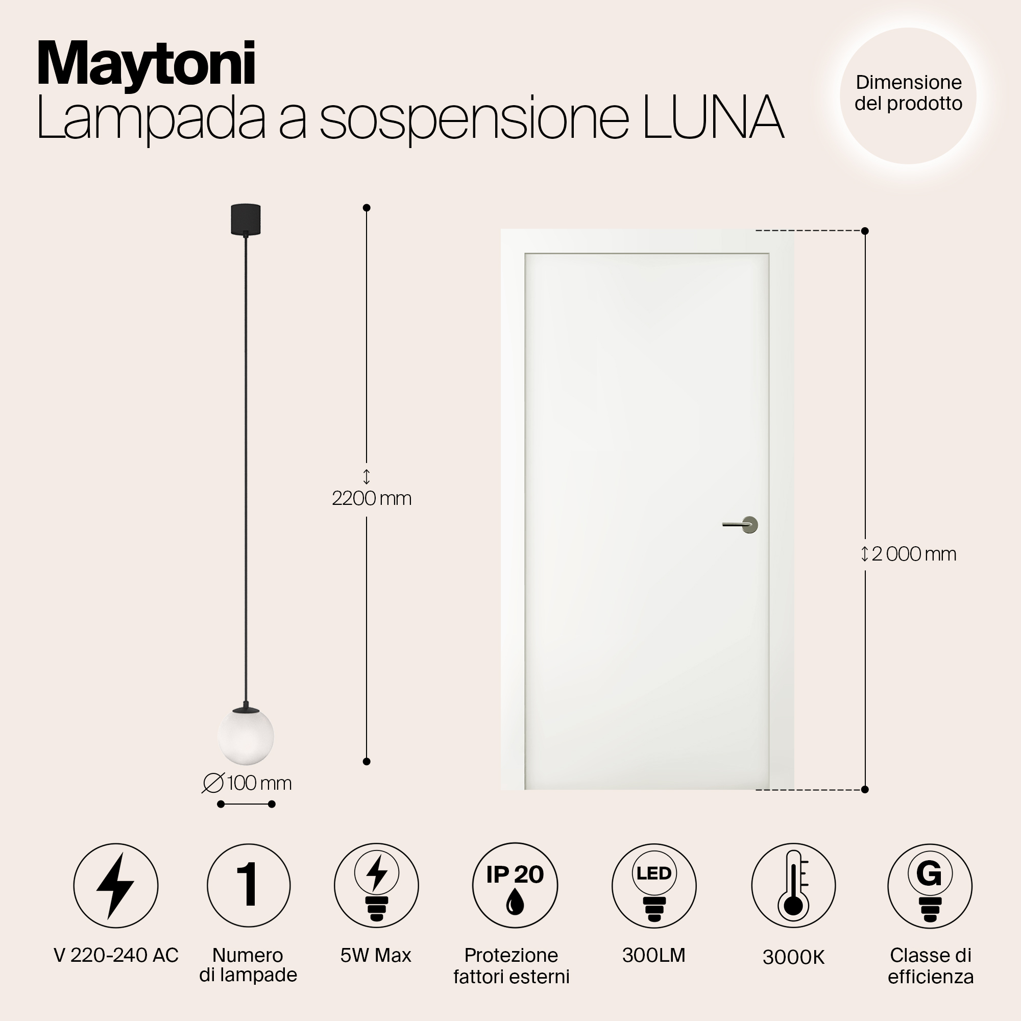 Картинка Подвесной светильник Technical P039PL-5W3K-10-B