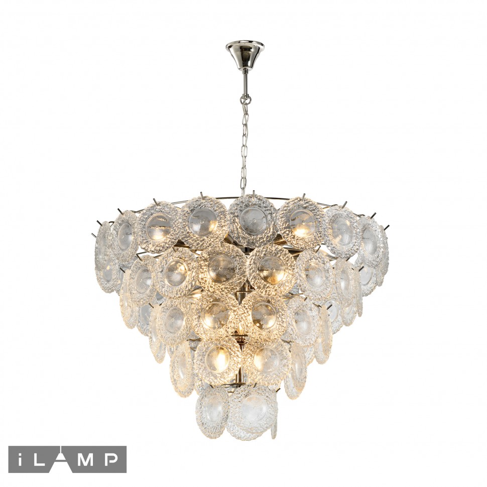 Картинка Подвесная люстра iLamp Rockfeller P2549-18 Nickel