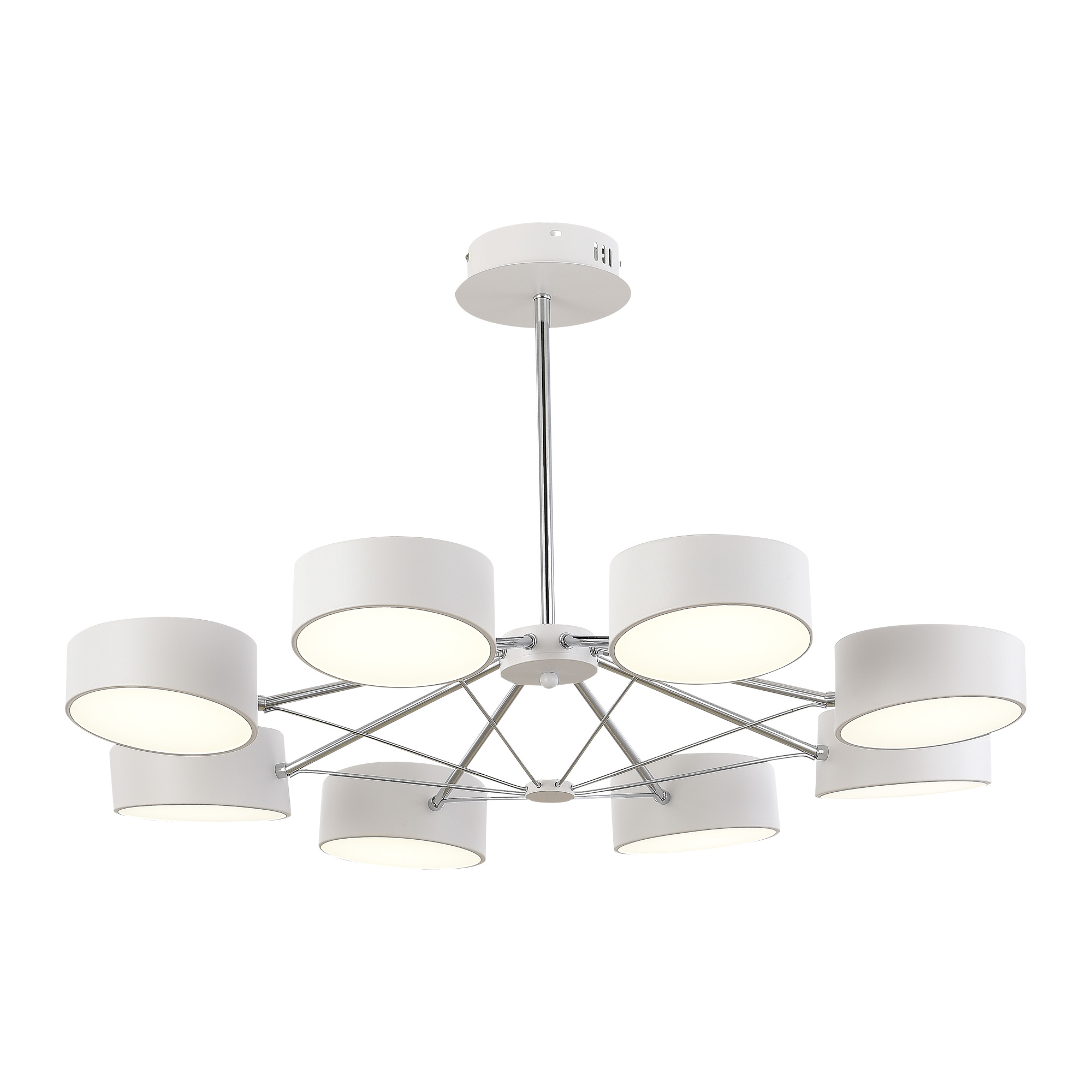 люстры sle6005-502-08 светильник потолочный белый/белый led 8*10w valle, доставка по Казахстану 