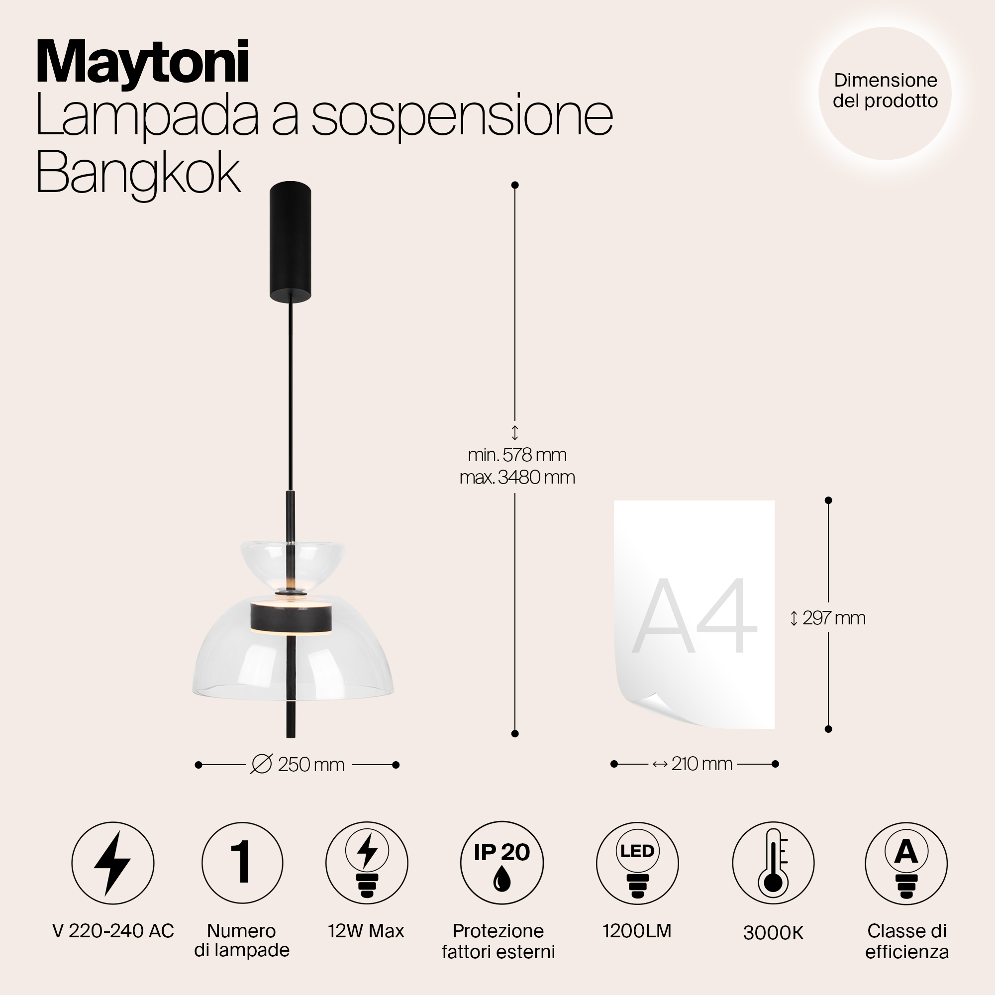 Картинка Подвесной светильник Maytoni MOD185PL-L6B3K2