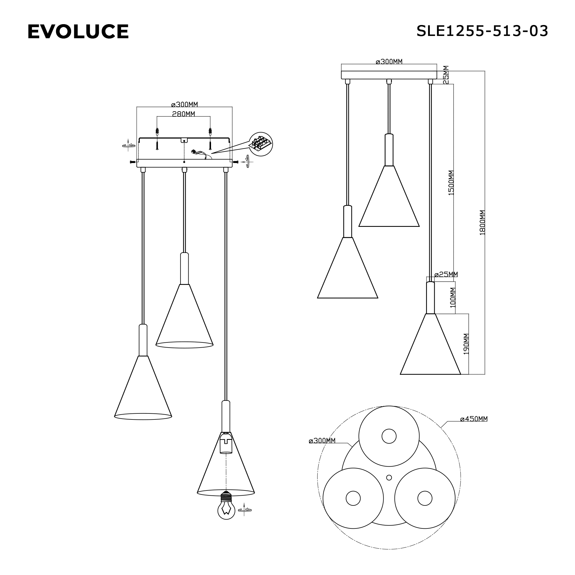Картинка SLE1255-513-03 Светильник подвесной 