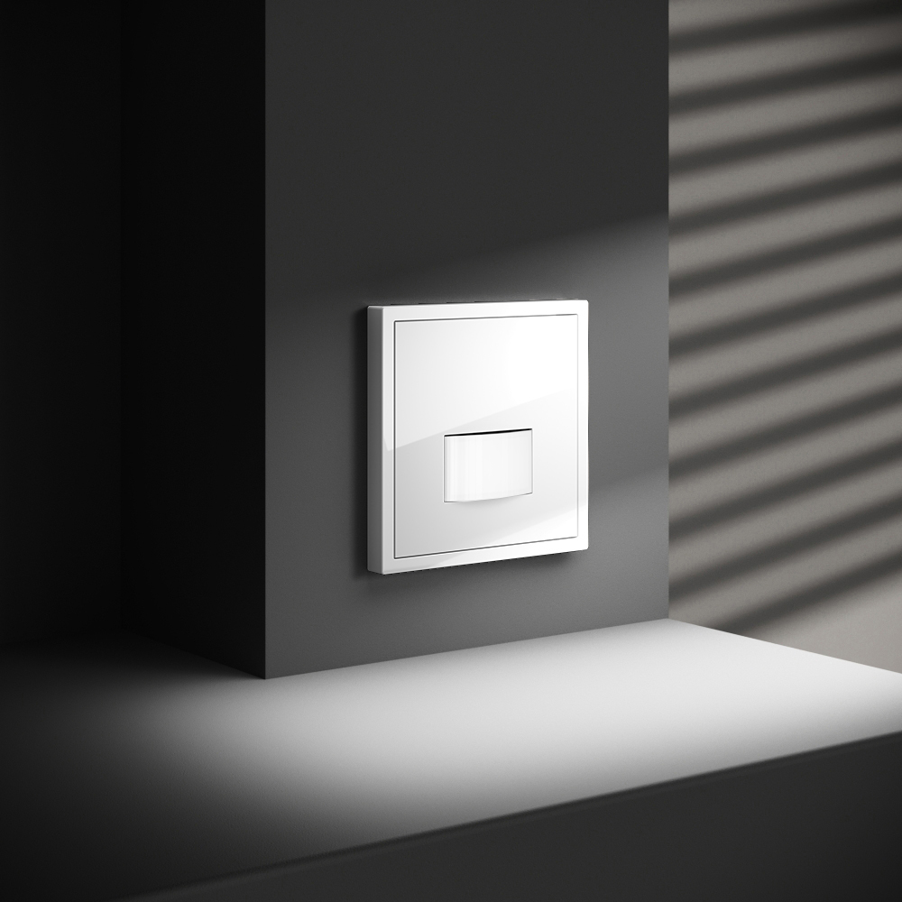 Картинка Датчик движения встраиваемый VOLTUM S70, (белый глянцевый) VLS070501