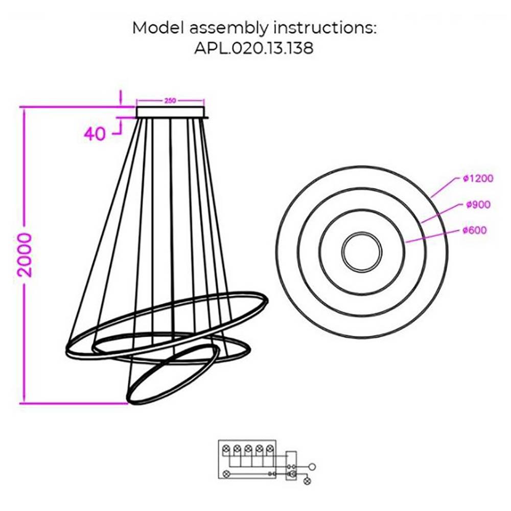 Картинка Подвесная светодиодная люстра Aployt Monisia APL.020.13.138