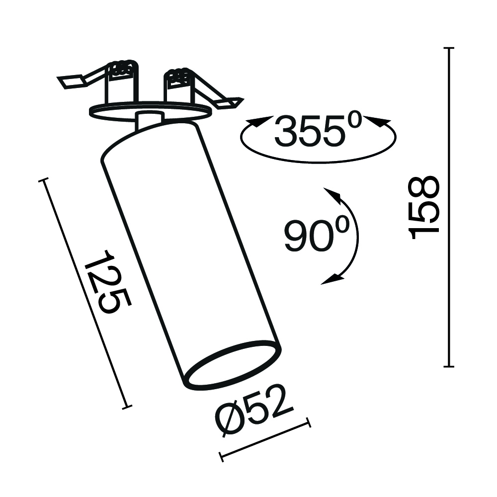 Картинка Потолочный светильник Technical C053CL-L12W3K-W-B