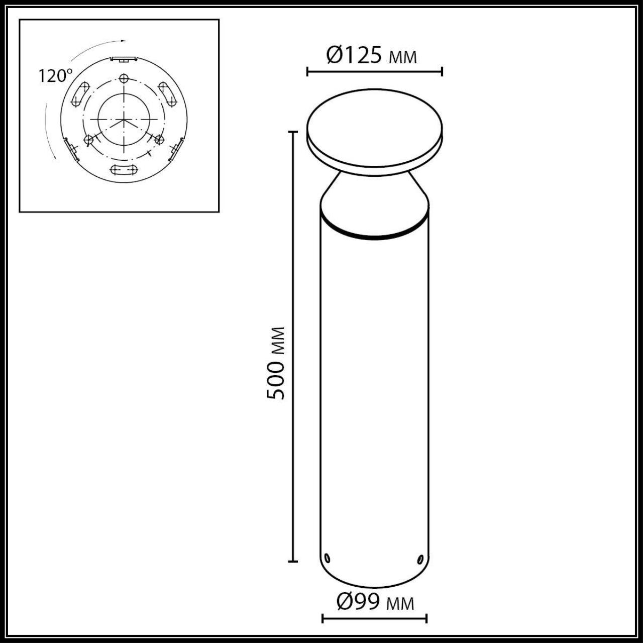 Картинка 7119/12GL Odeon Light  Ландшафтный светильник COIL
