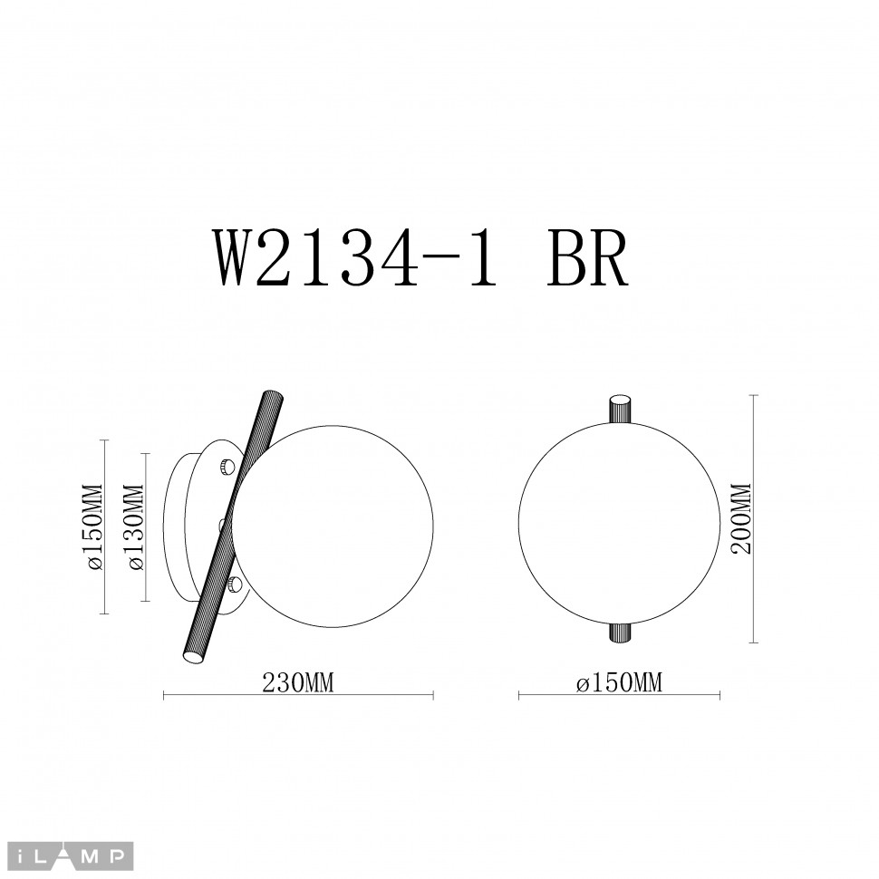 Картинка Светильник настенный iLamp Golden W2134-1 BR